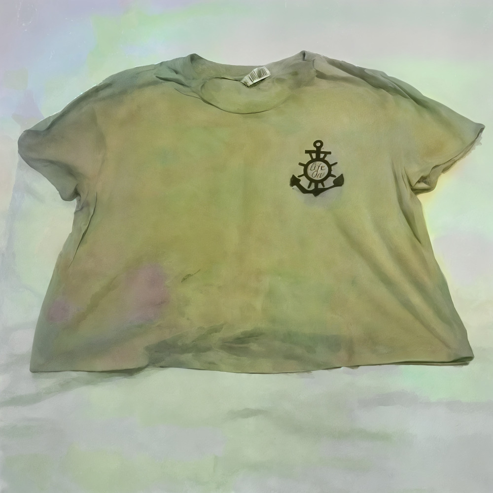 Life On Tan Crop Top Size Small
